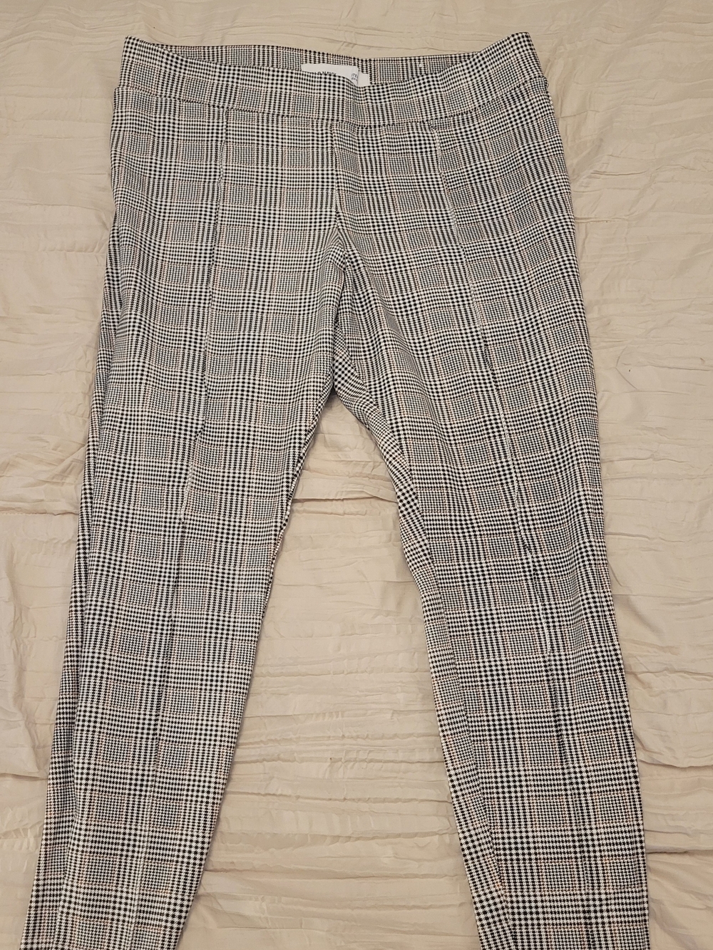Women's Old Navy Black and White Glen Plaid Dress Pants